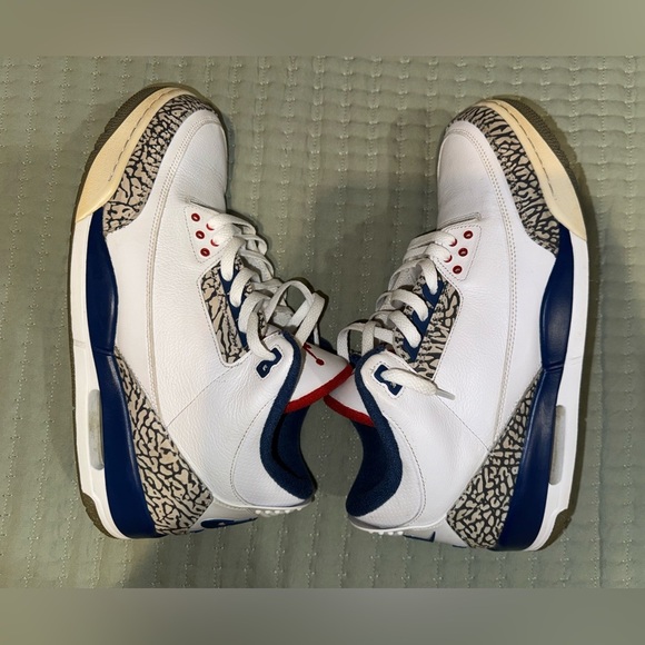 Air Jordan 3 Retro True Blue Red white OG sneakers. Men’s size 13.  GUC - Picture 14 of 15